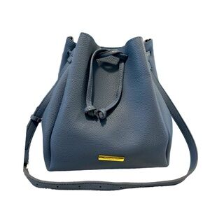 KATIE LOXTON Drawstring Bucket Womens Vegan Leather Crossbody Shoulder Handbag